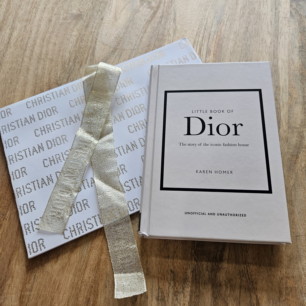 Dior Book Set with Gold and White Covers